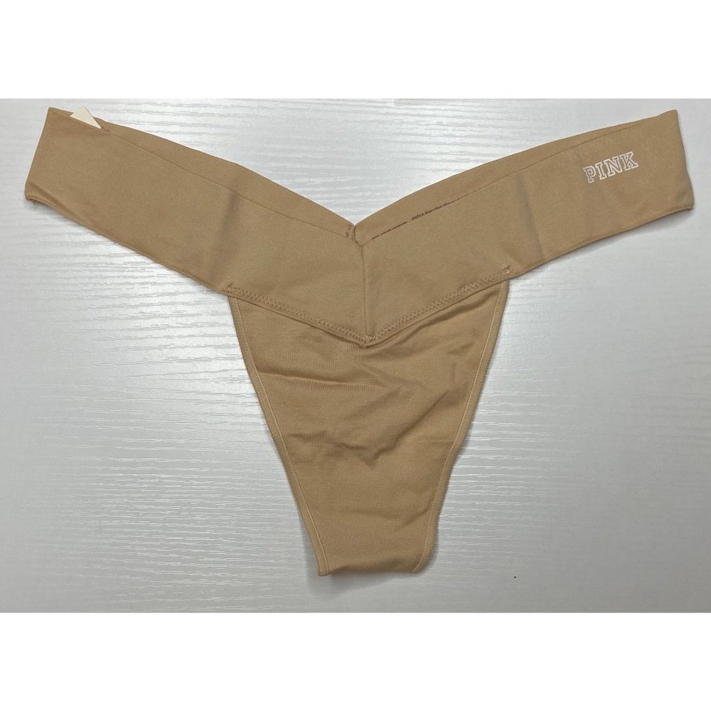 NWT VS PINK Tan Extra-Low Rise Thong Medium